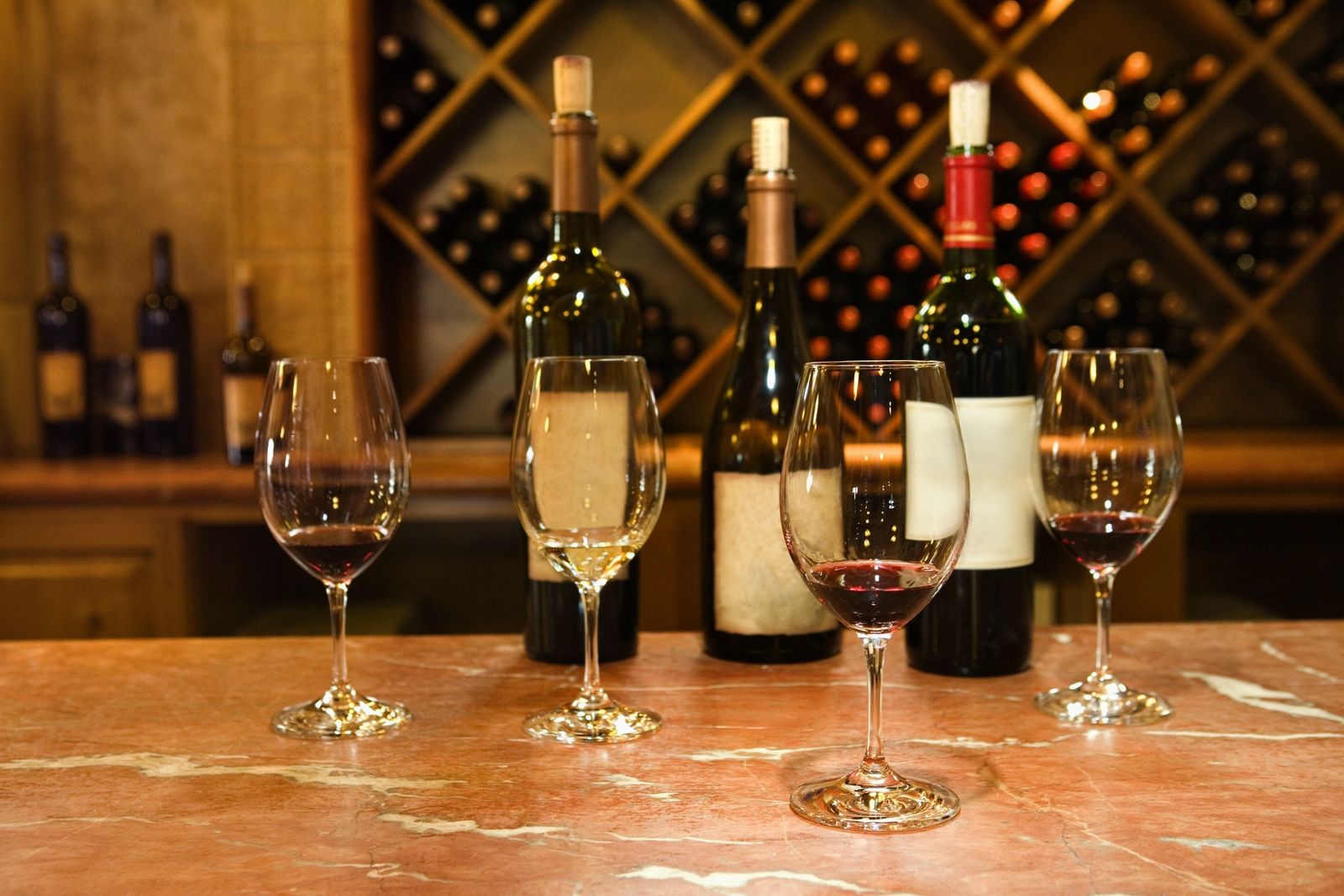 Copas de vino servidas